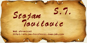 Stojan Tovilović vizit kartica